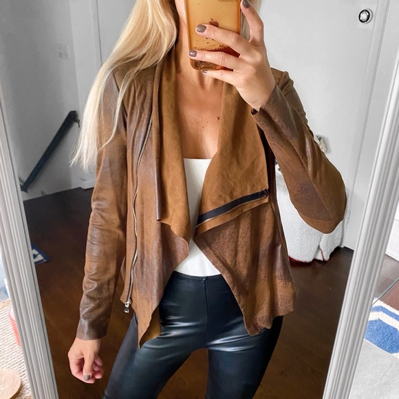 Zara Jackets & Blazers - 🍂 ZARA BROWN EDGY MOTO FALL JACKET!